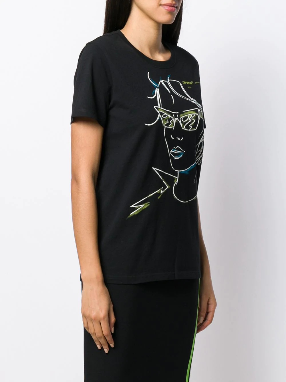 Off-white Pattern Printed T-shirt In Black