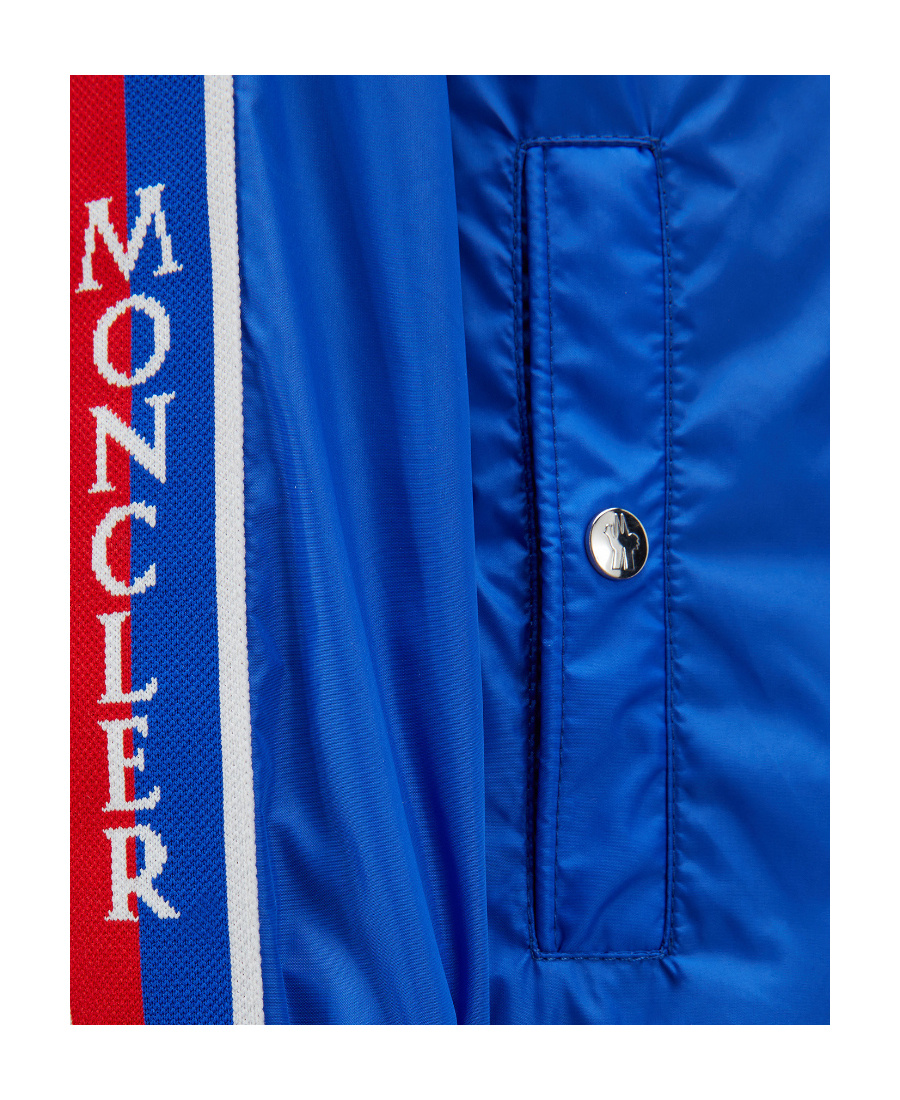 Moncler Logo-print Windbreaker Jacket In Blue