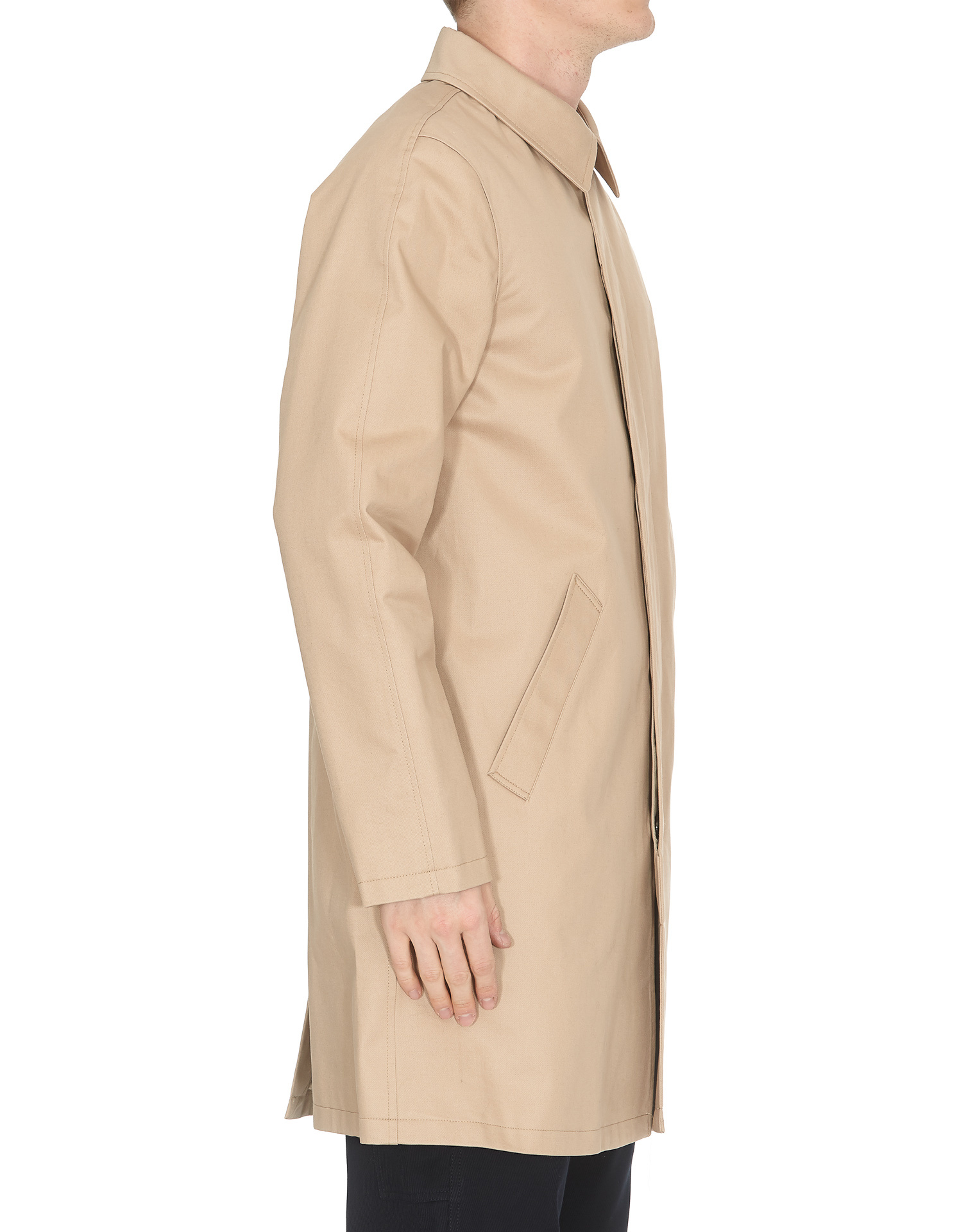 Shop Apc Ville Cotton Raincoat In Nude