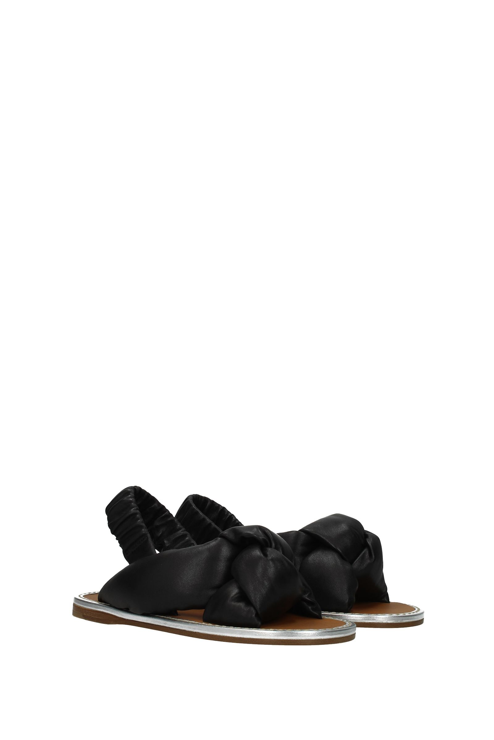 Miu Miu Black Logo Design Sandals In Black