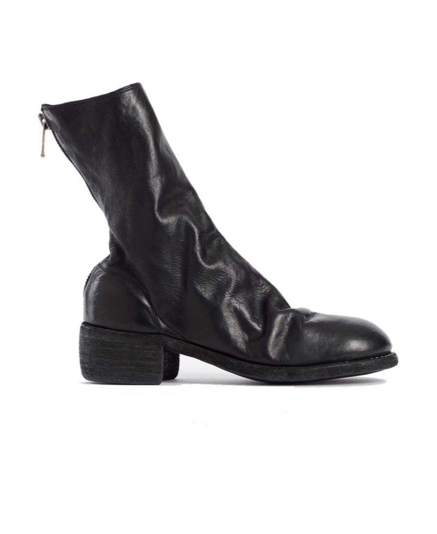 Guidi Back-zipper Boots In Black