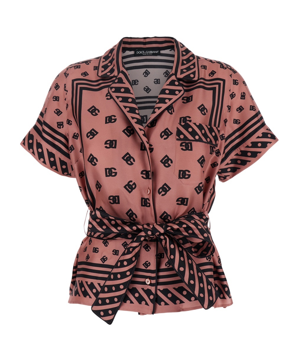 Dolce & Gabbana Short-sleeved Shirt In Pink