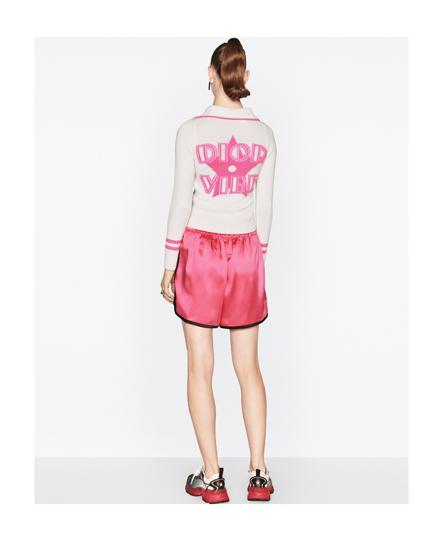 Dior Vibe Contrast Trimmed Shorts In Pink
