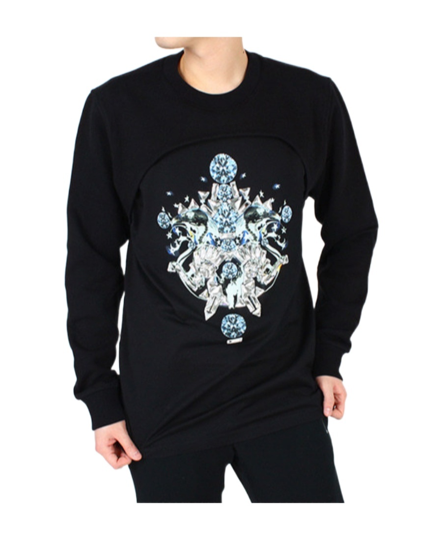 Givenchy Printed Sweater In Black