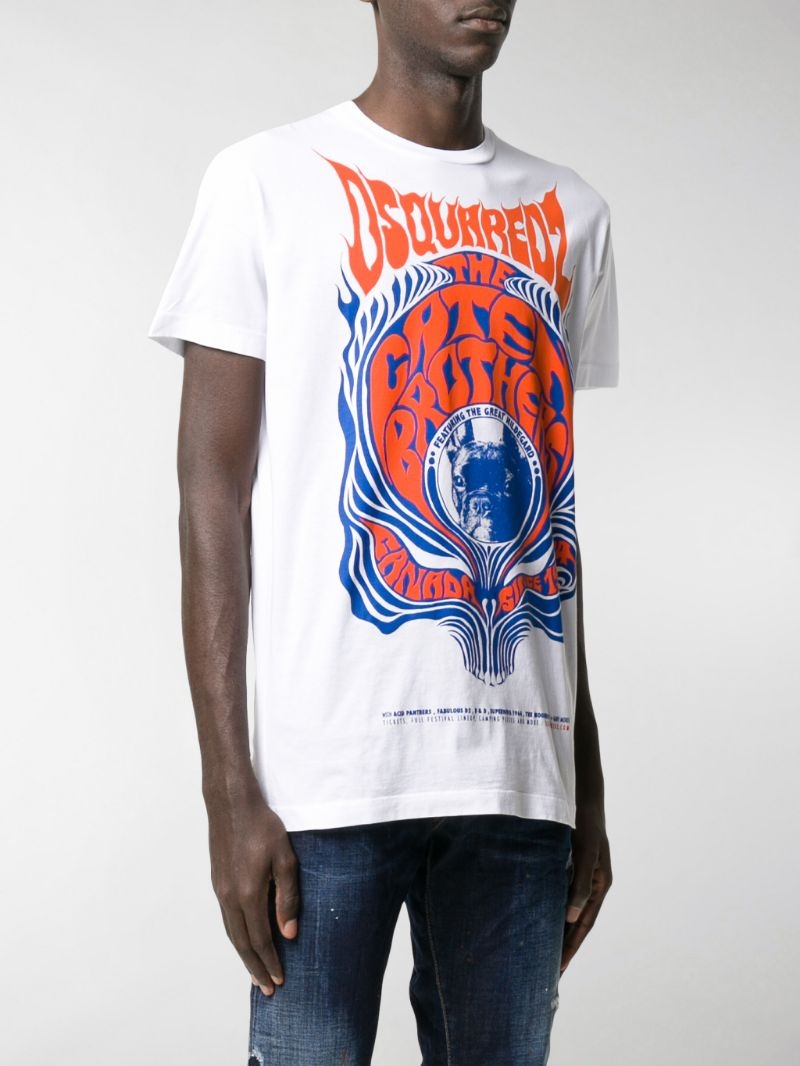 Dsquared2 Logo Printed T-shirt In White