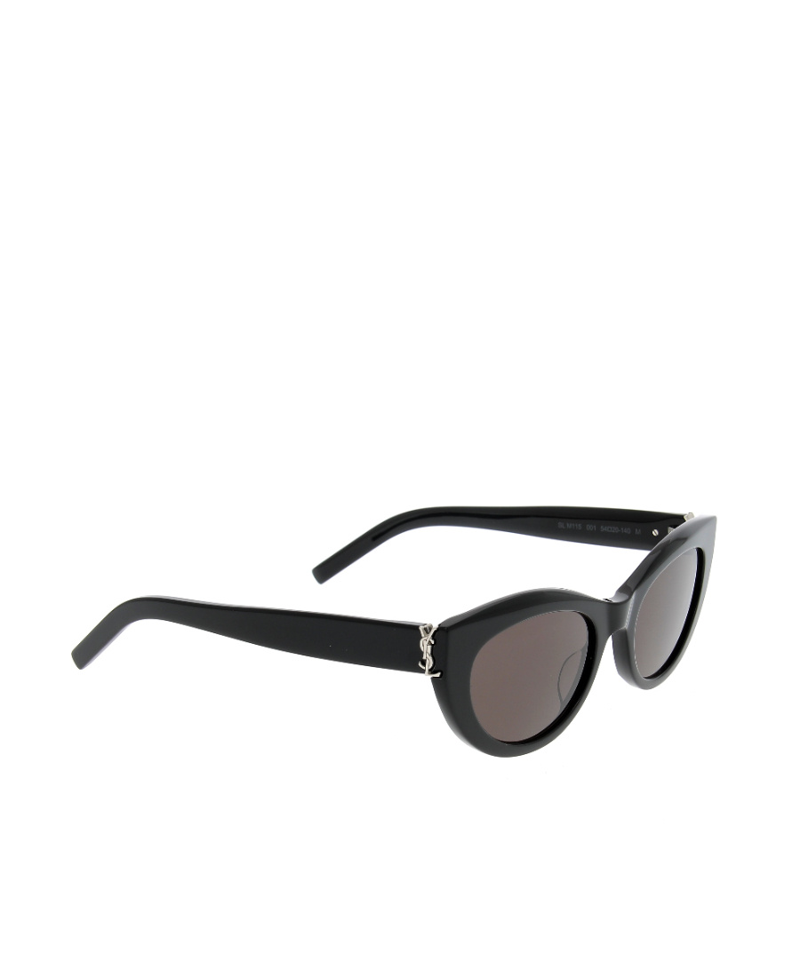 Saint Laurent Ysl Logo-plaque Cat-eye Sunglasses In Gray
