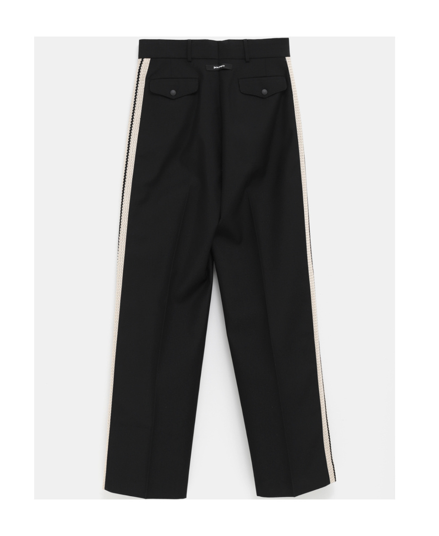 Palm Angels Side Striped Track Pants In Black