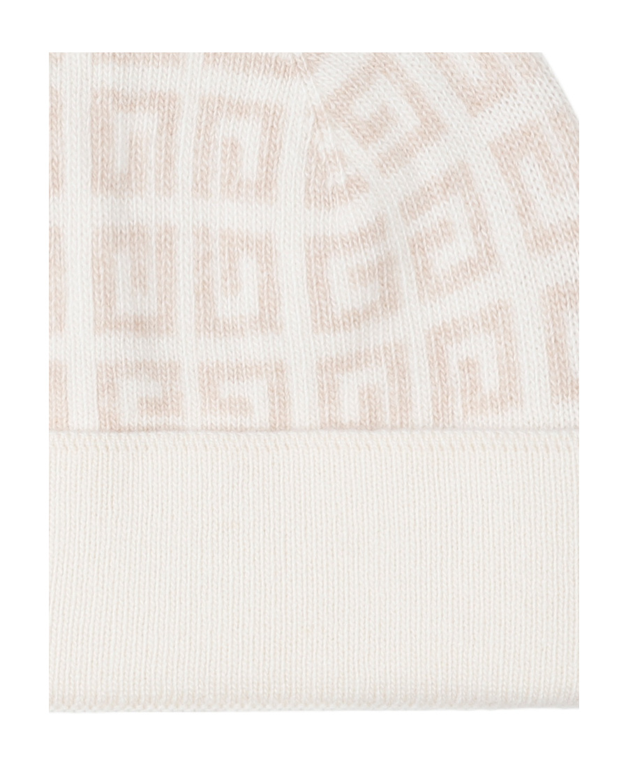 Givenchy All-over Logo Embroidered Knitted Beanie In White