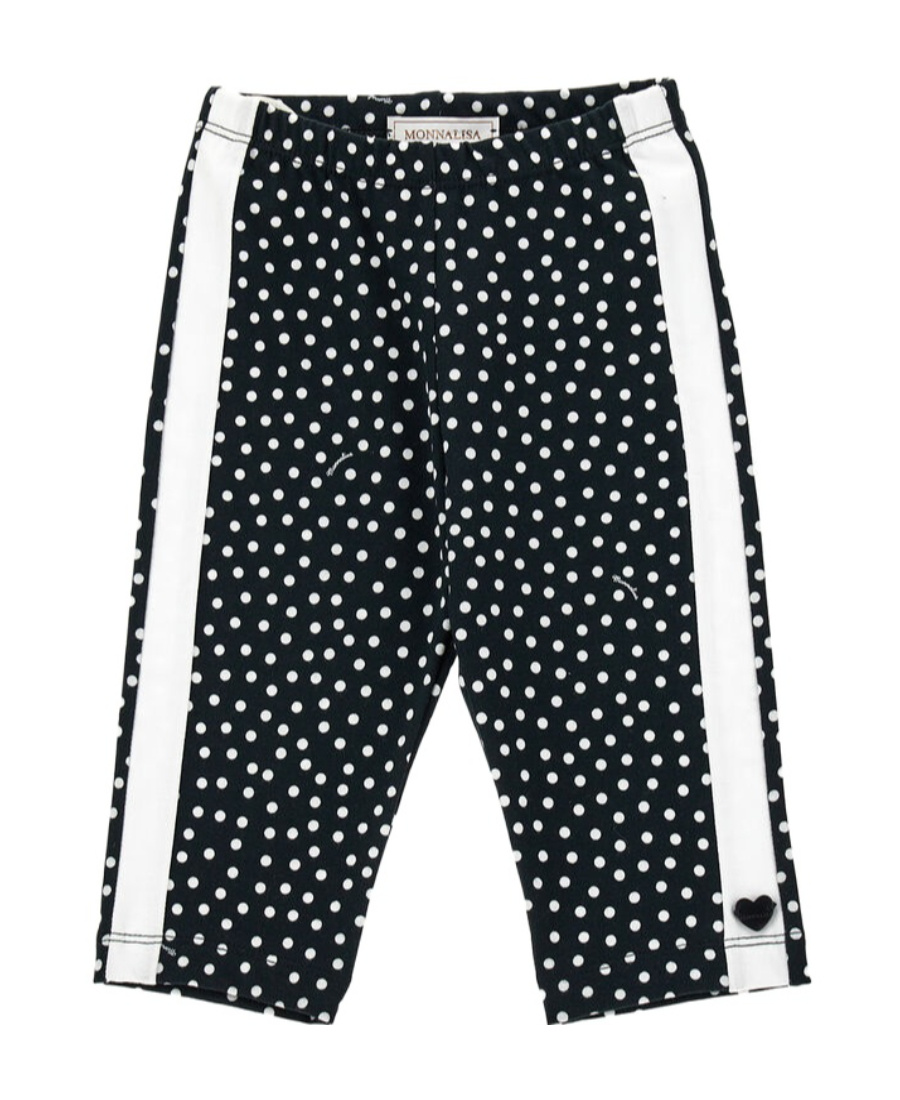 MONNALISA MONNALISA POLKA-DOT PRINTED ELASTICATED WAISTBAND LEGGINGS