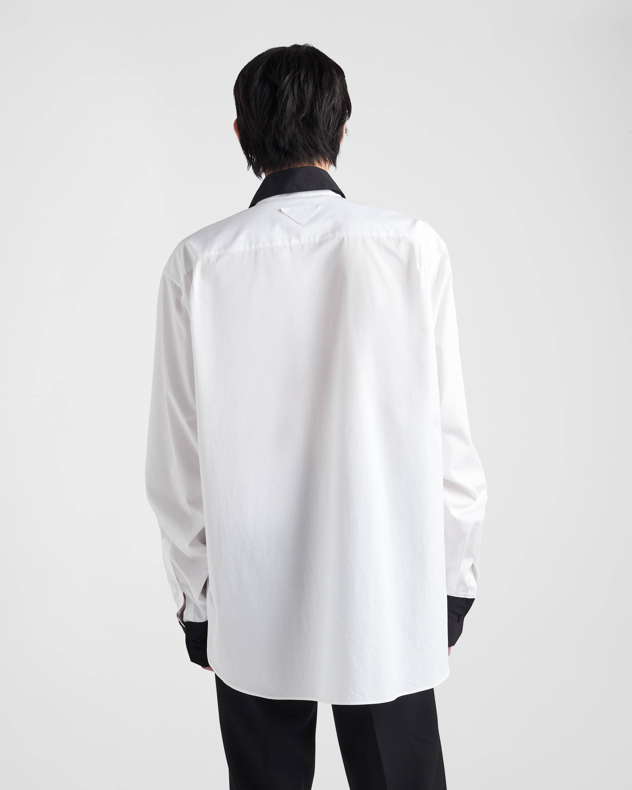 Prada White Poplin Oversize Shirt In White