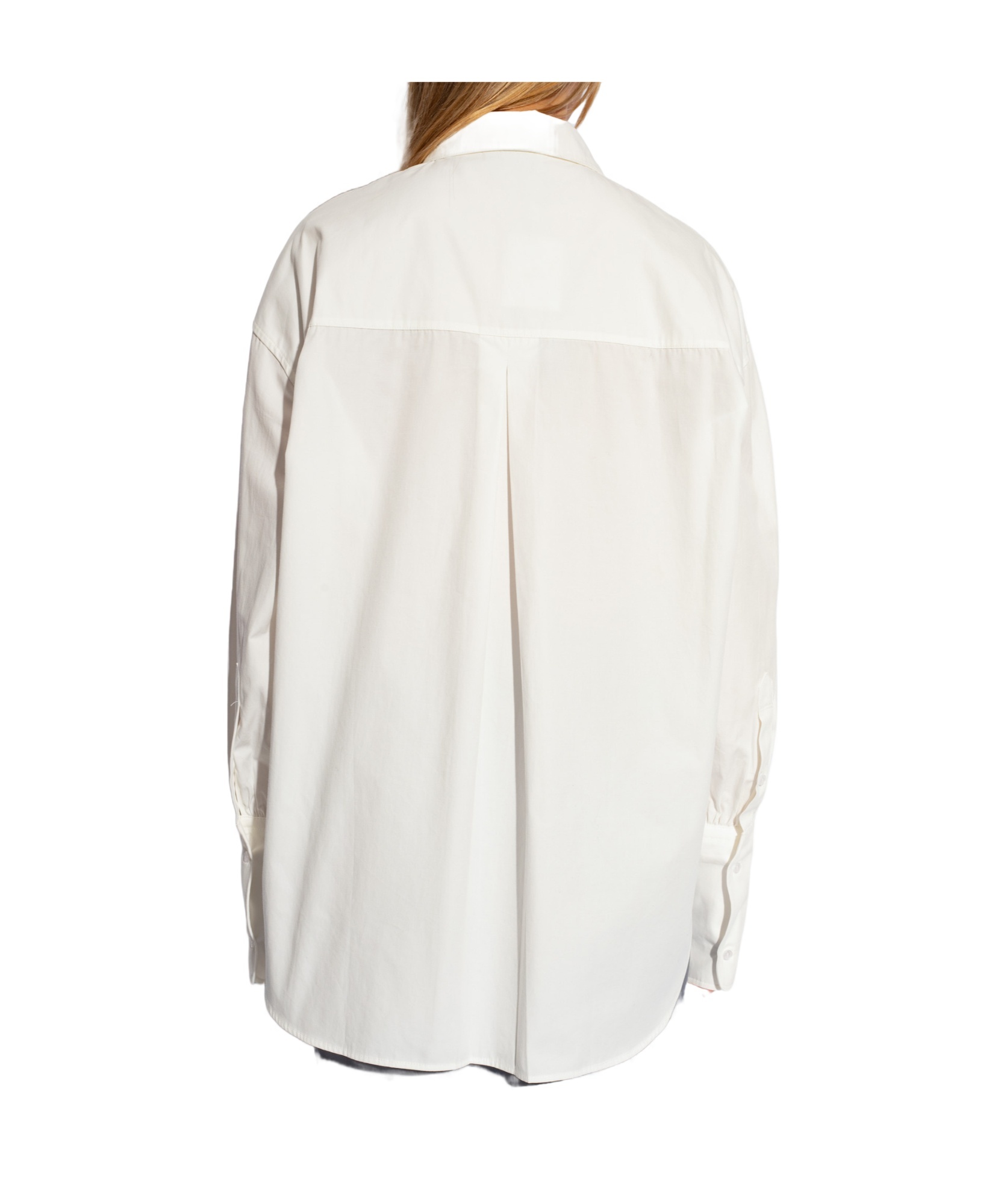 Shop Anine Bing Maxine Logo-embroidered Cotton Shirt In White