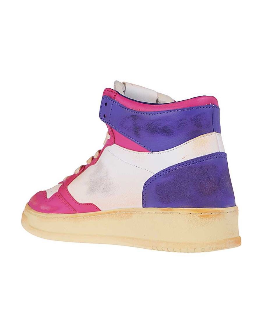 Autry Round Head High Upper Board Shoes In Pink