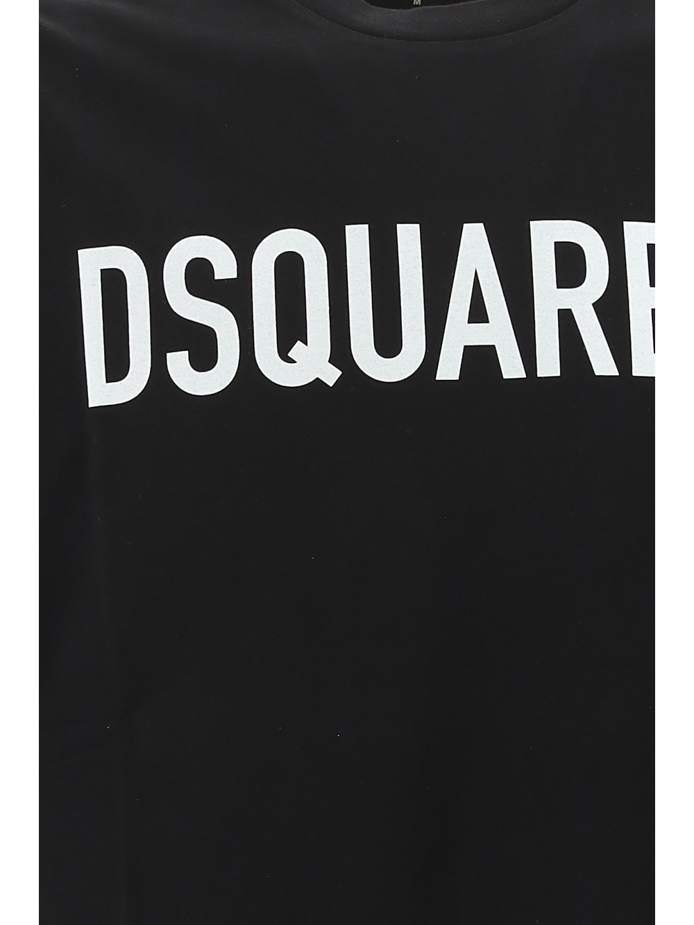 Dsquared2 Black Cotton Loose Fit T-shirt With Logo Print In Black