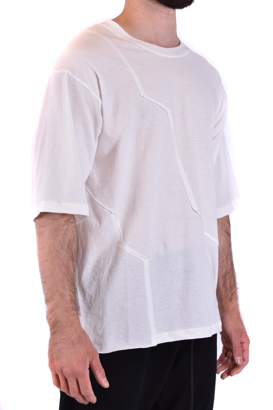Isabel Benenato T-shirt With Round Neck And Short Sleeves In White