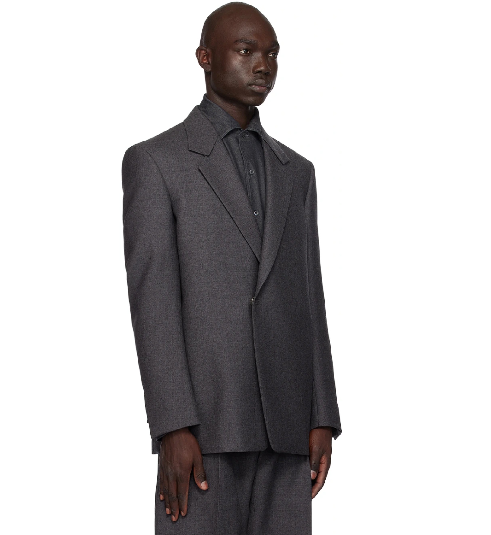 Zegna Concealed Front-fastening Wool Blazer In Black