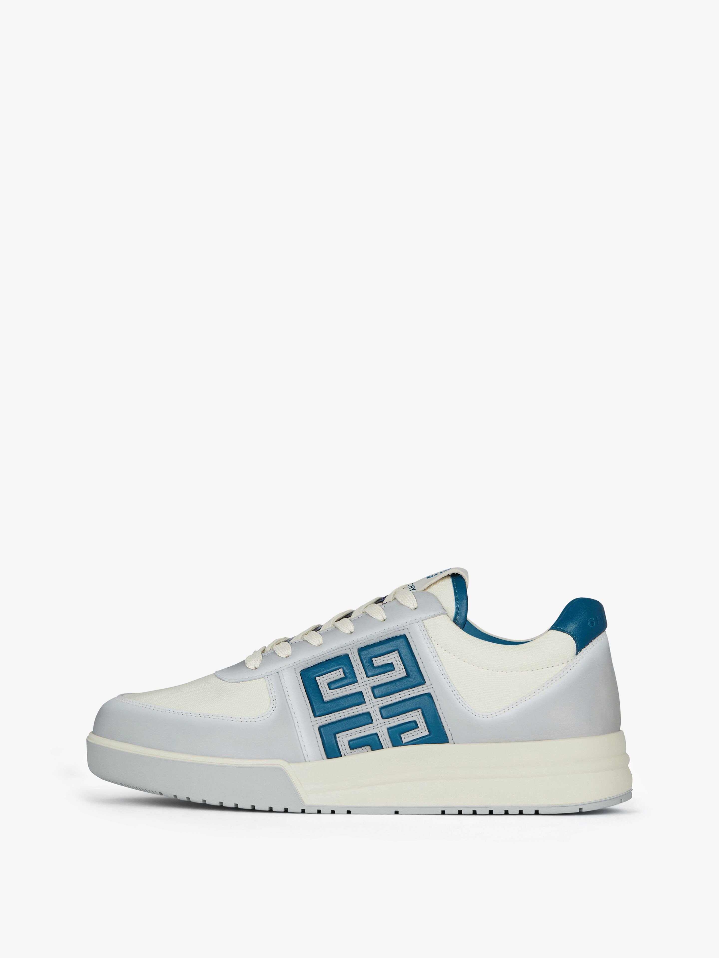 Givenchy G4 Sneakers In Gradient Leather And Canvas In White