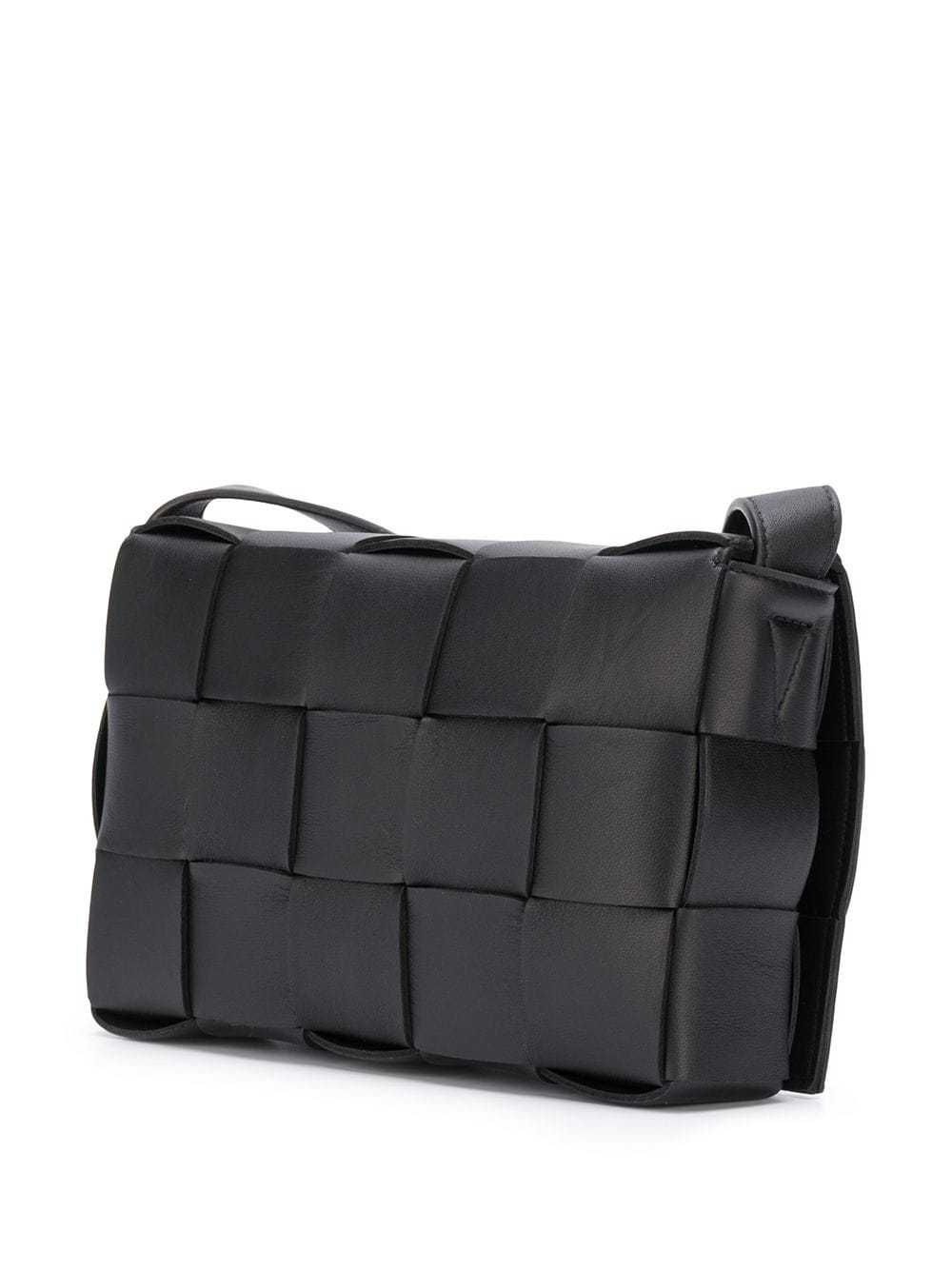 Bottega Veneta Womens Black Cassette Small Intrecciato Leather Cross-body Bag In Black