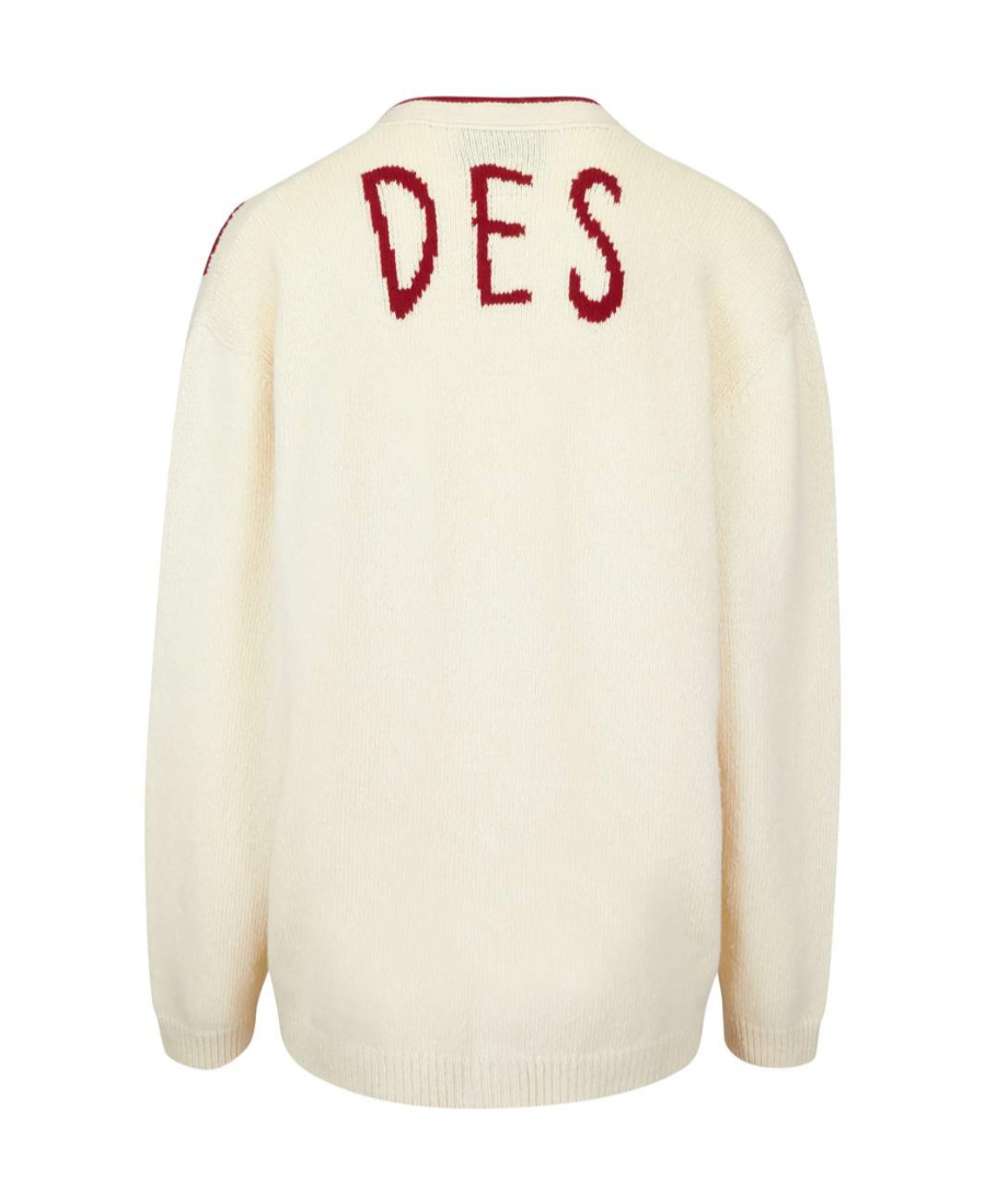 Gucci Chambre Squelettes Wool Cardigan In White