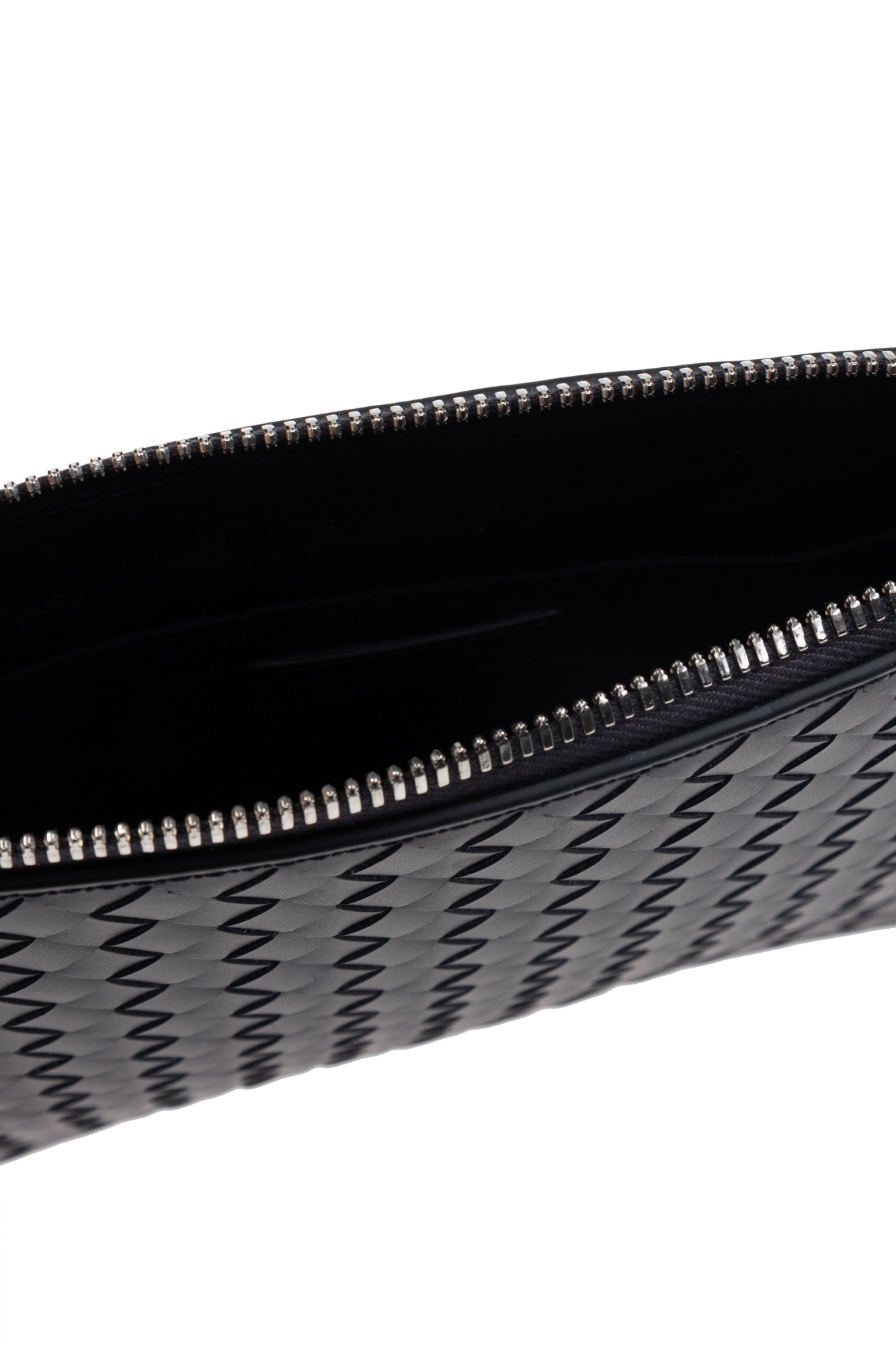 Bottega Veneta Zippered Clutch In Black
