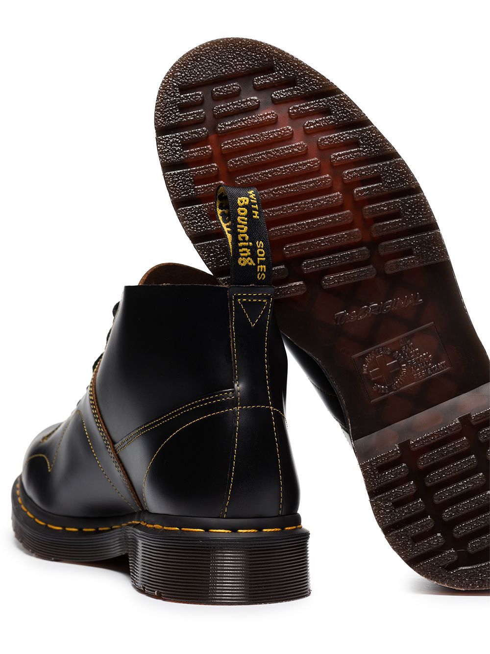 Dr. Martens' Leather Lace-up Booties In Black