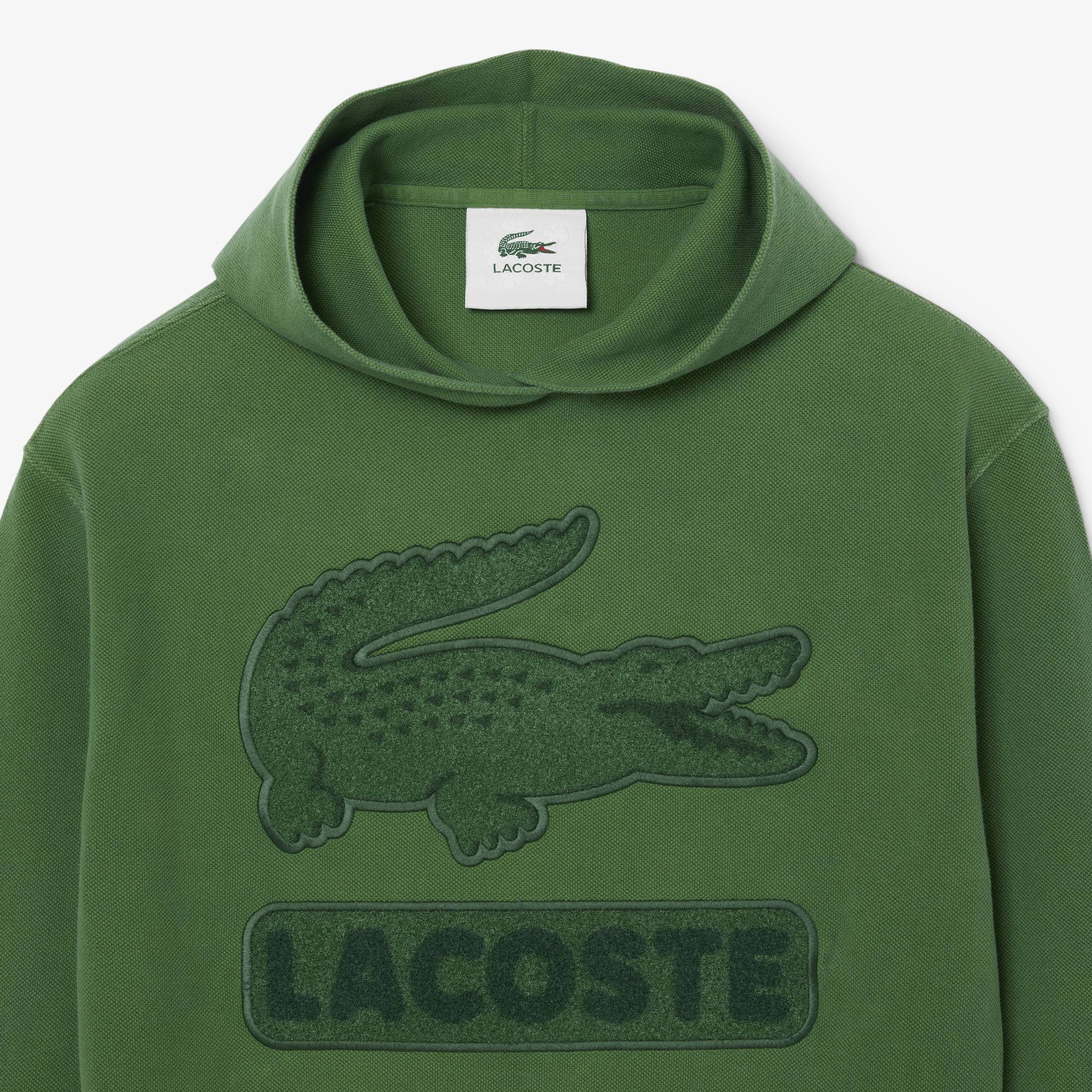 Lacoste Embroidered Hoodie In Green