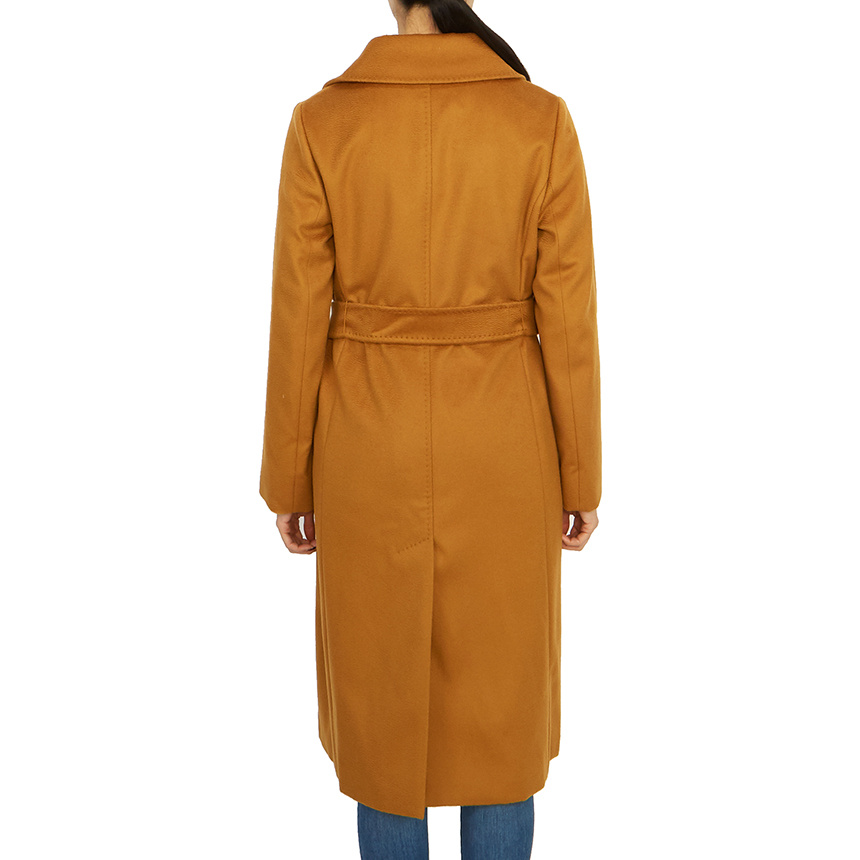 Max Mara Double-breasted Robe Coat In Orange