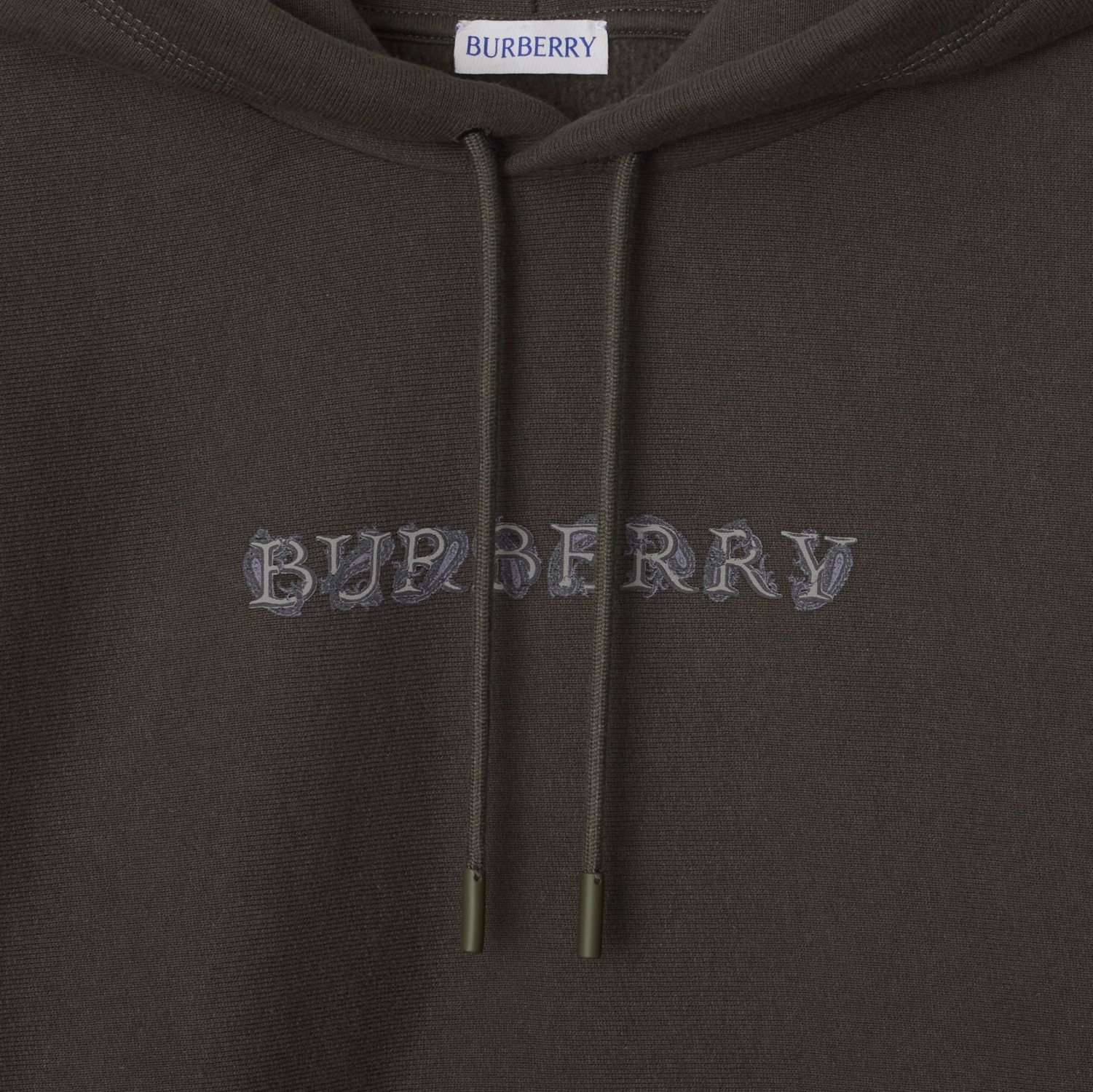 Shop Burberry Cotton-blend Hoodie In Black
