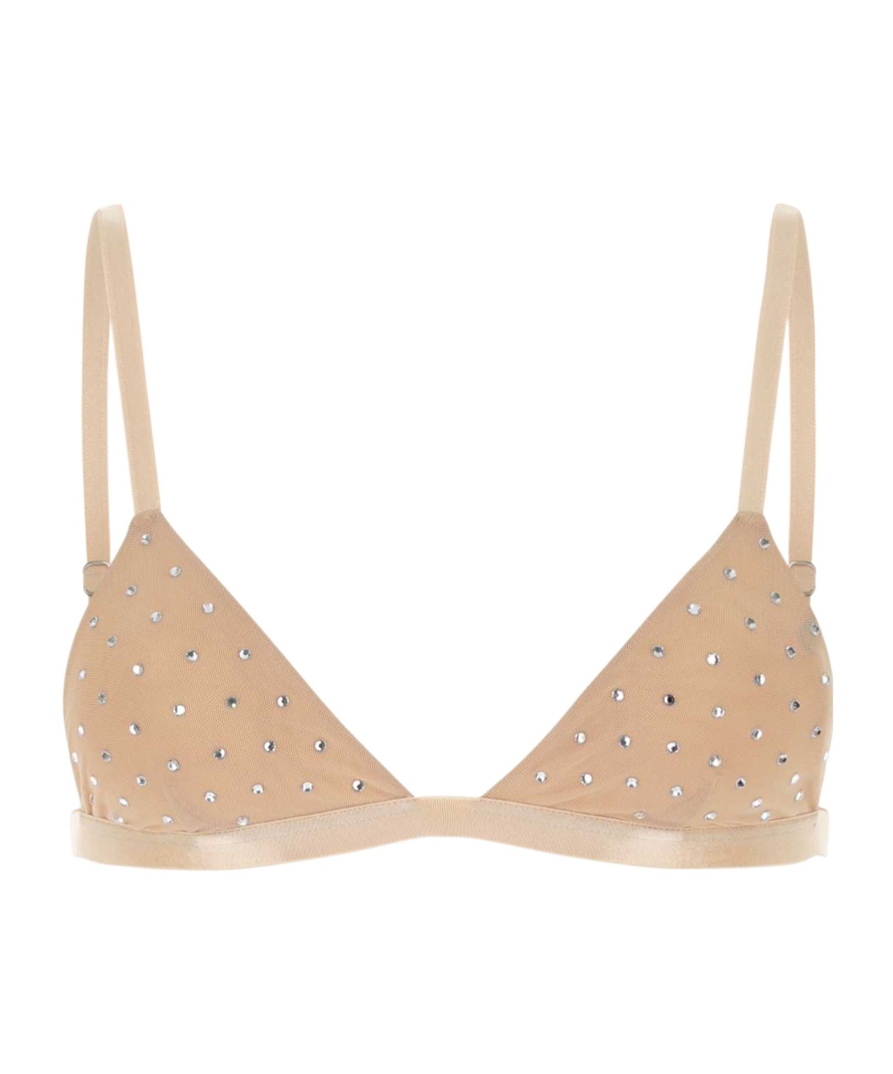 The Andamane Crystal-embellished Triangle Bra In Nude