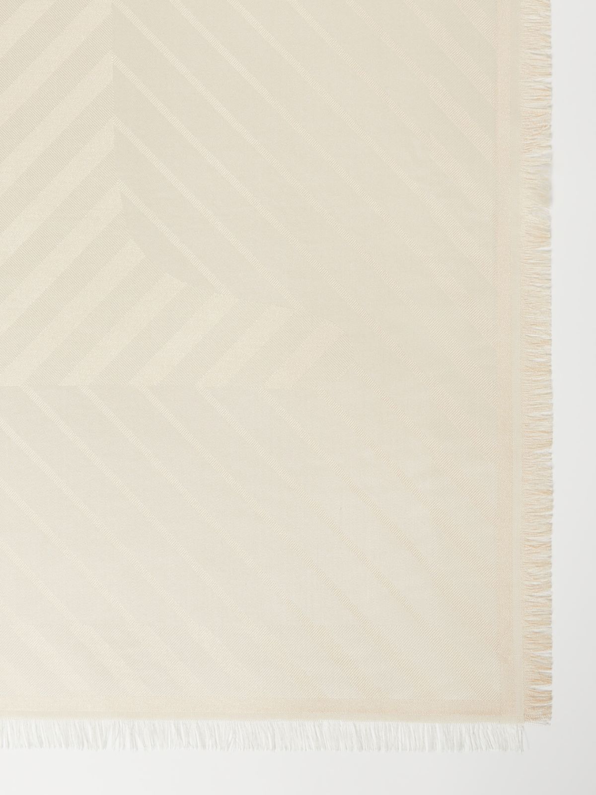 Max Mara Jacquard Silk Scarf In Nude