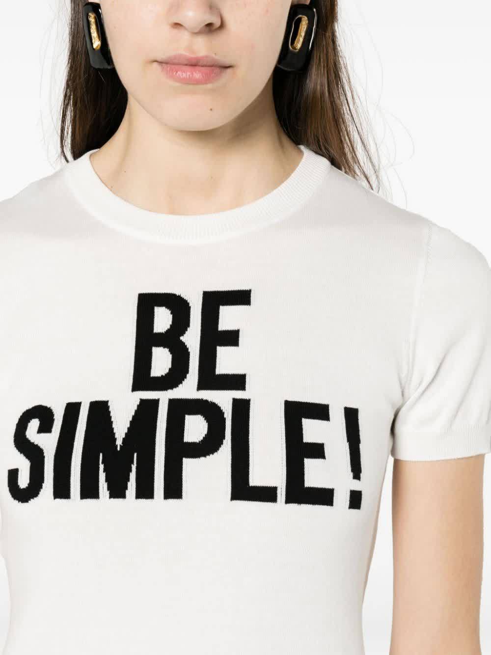 Moschino Slogan Intarsia-knit Cotton Jumper In White
