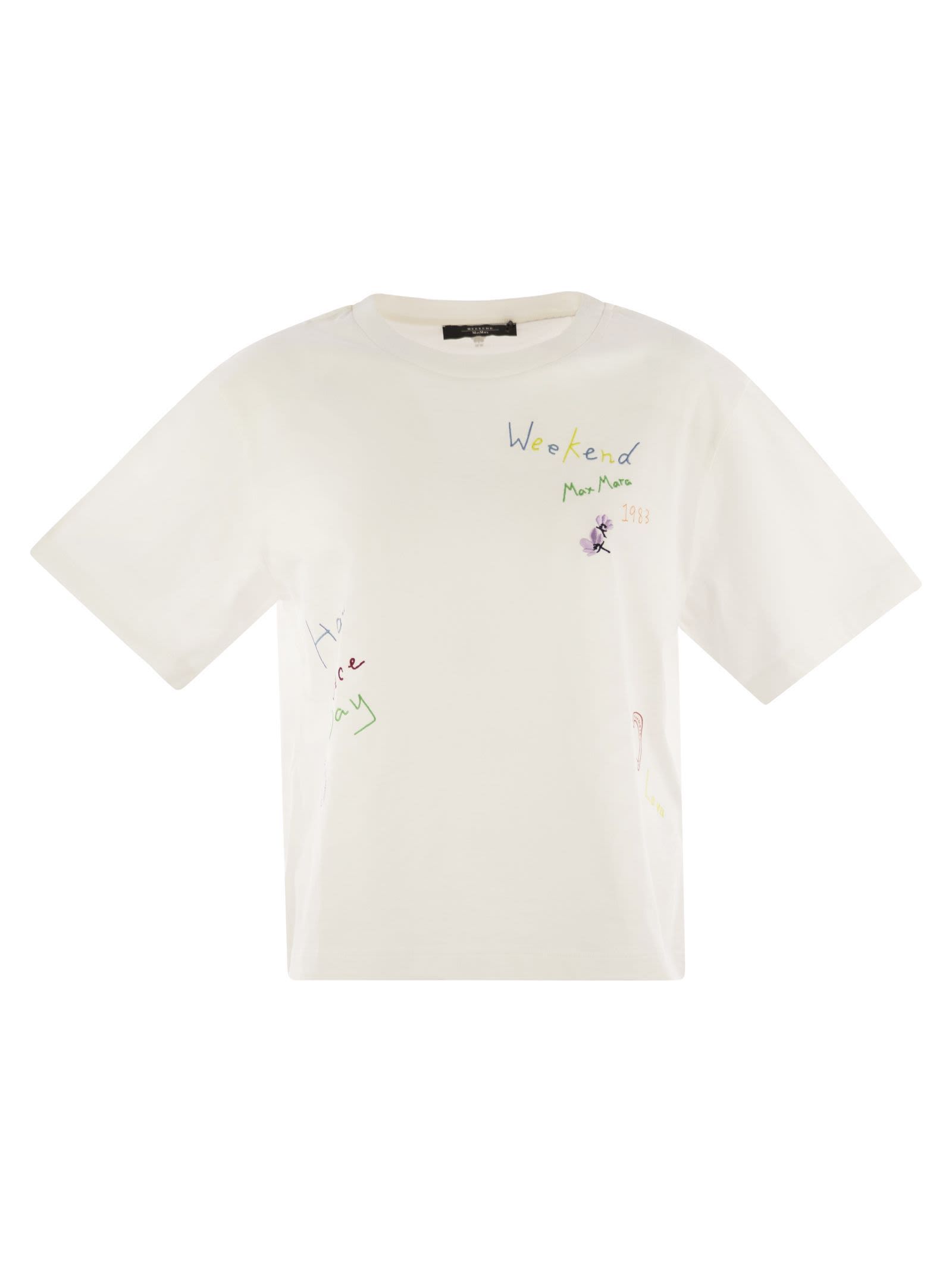 Weekend Max Mara Crew Neck T-shirt In White