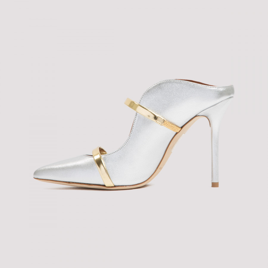 Malone Souliers Decollete Mules With Metallic Nappa