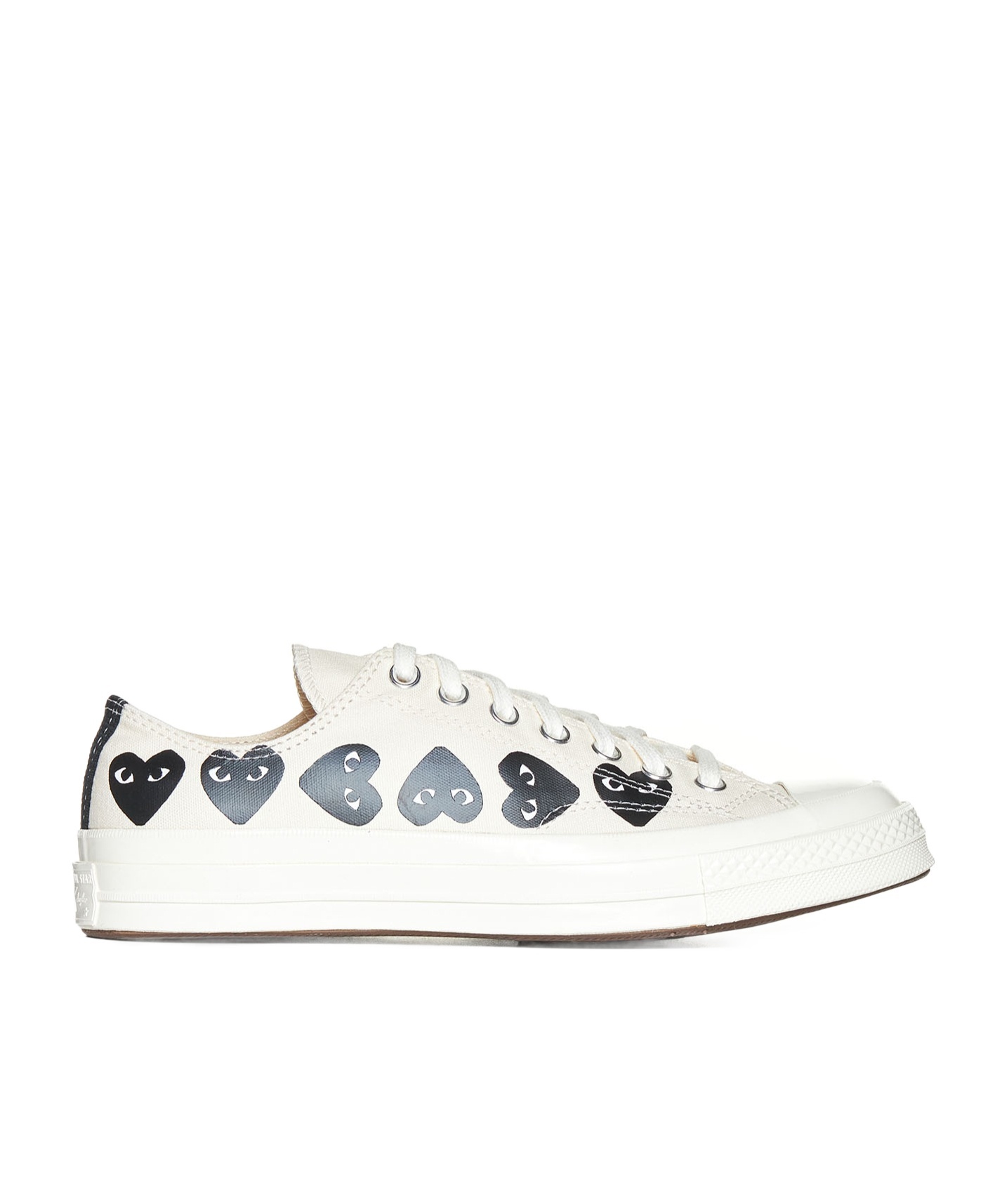 Shop Comme Des Garçons Play Round-headed Sports Shoes In White