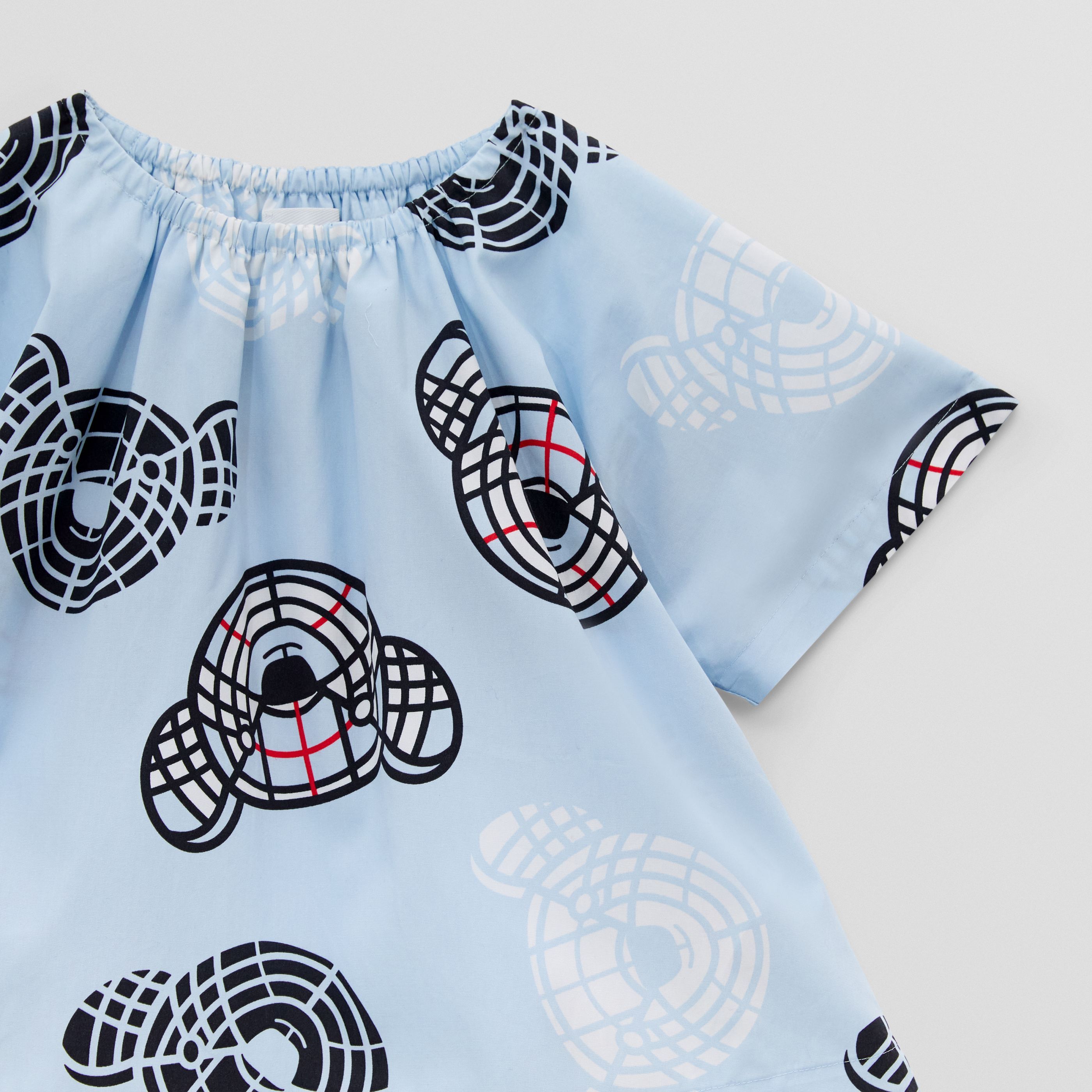 BURBERRY THOMAS BEAR-PRINT COTTON BLOUSE