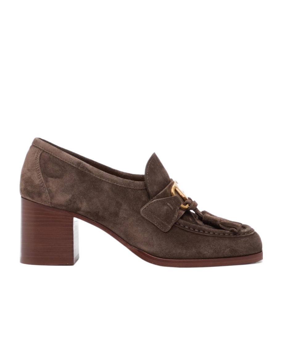 Valentino Logo High Heels In Brown