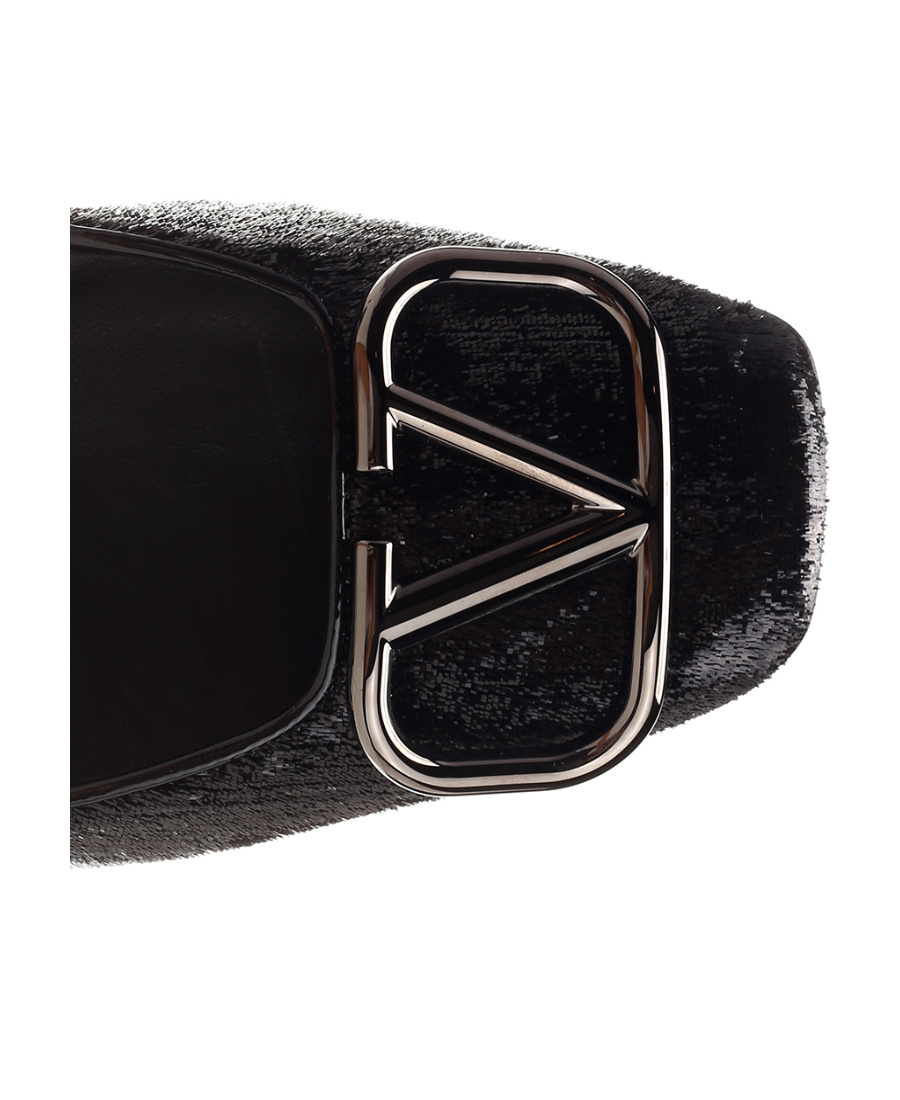 Valentino Garavani Vlogo Signature Patent Leather Slingback 20mm Woman Black 42 In Black
