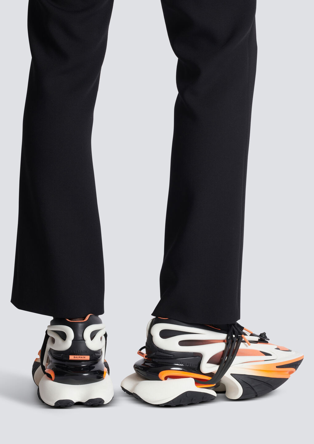 Shop Balmain Unicorn Trainers In Neoprene And Leather In Black