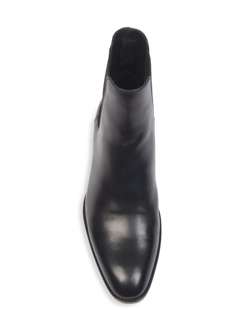 Saint Laurent Leather Wyatt Chelsea Boots In Black