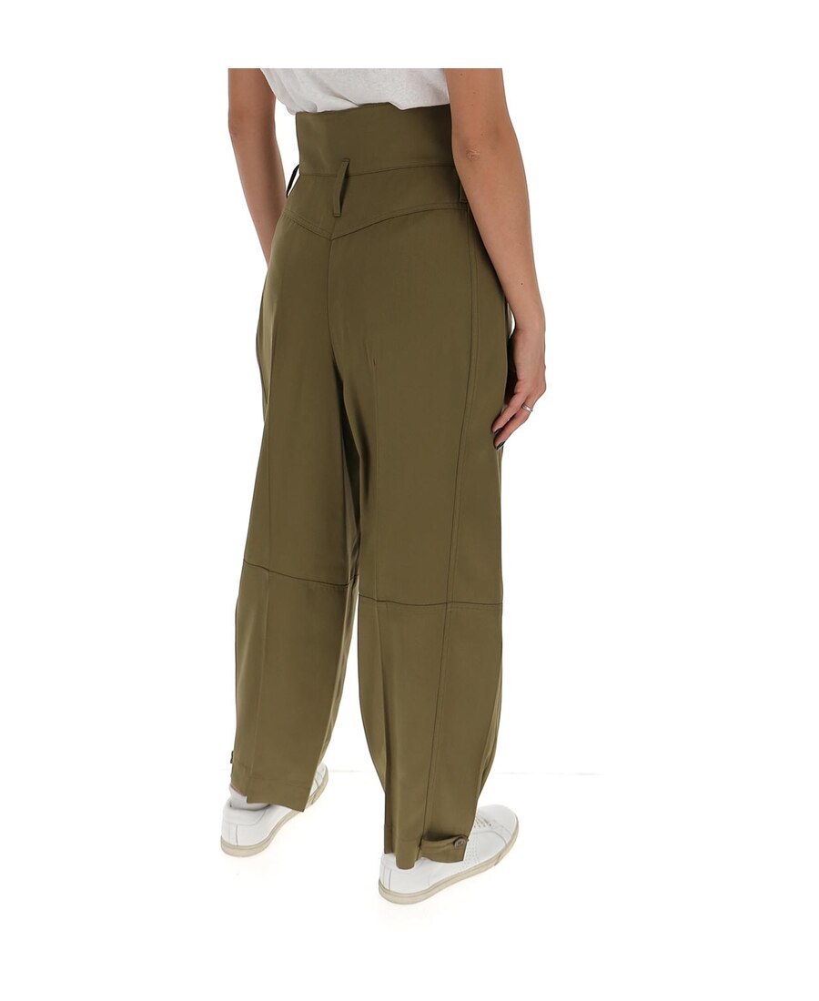 Givenchy High-waisted Military Trousers In Green