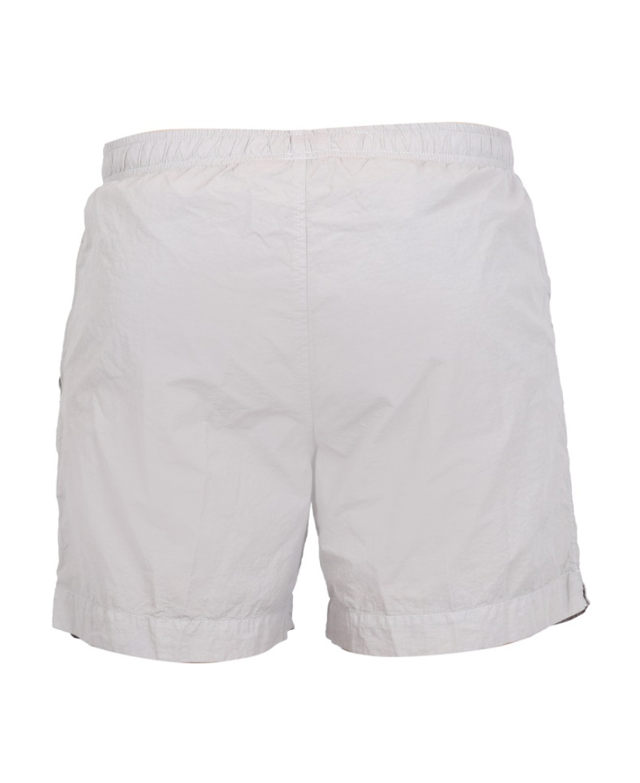C.p. Company Keyring-attachment Swim Shorts In White
