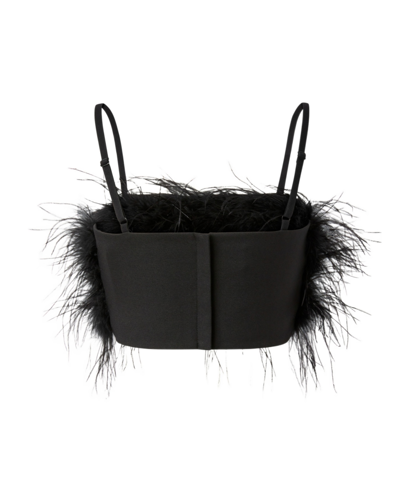 Pinko Feather-embellished Top In Black