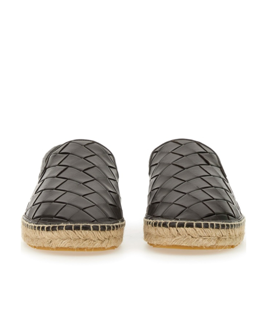 Bottega Veneta Espadrillas Jack In Pelle Testa Di Moro Uomo In Black
