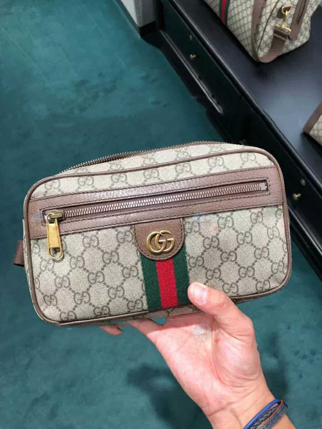 Gucci Ophidia Gg Belt Bag In Gray
