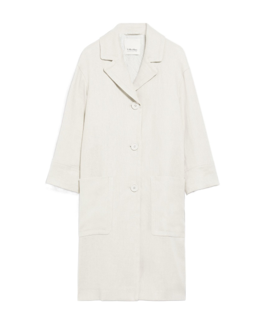 Max Mara Single-breasted Coat In White
