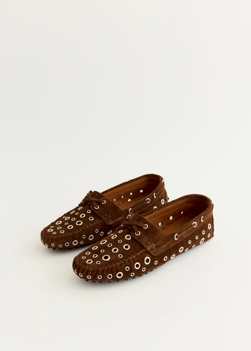 Gimaguas Car Shoes Eyelets In Brown