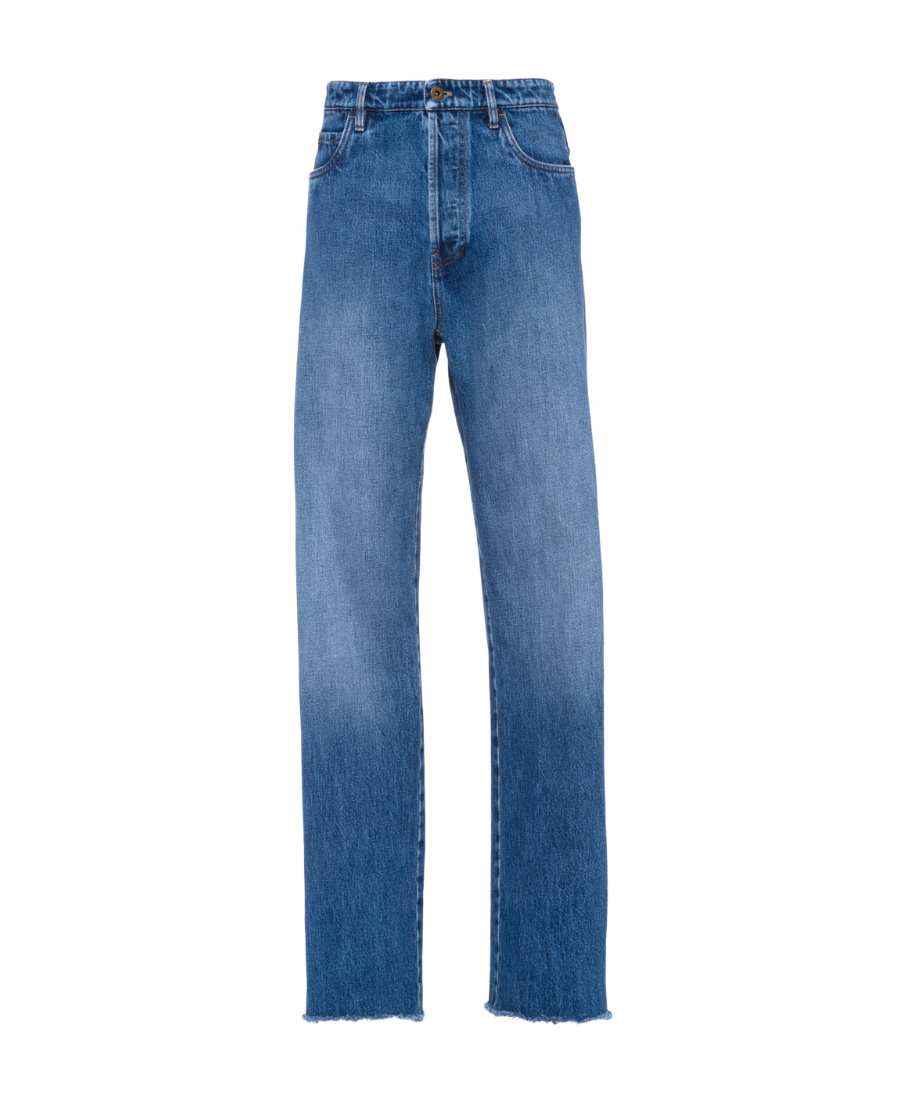 Miu Miu Five-pocket Low-rise Wide-leg Jeans In Blue