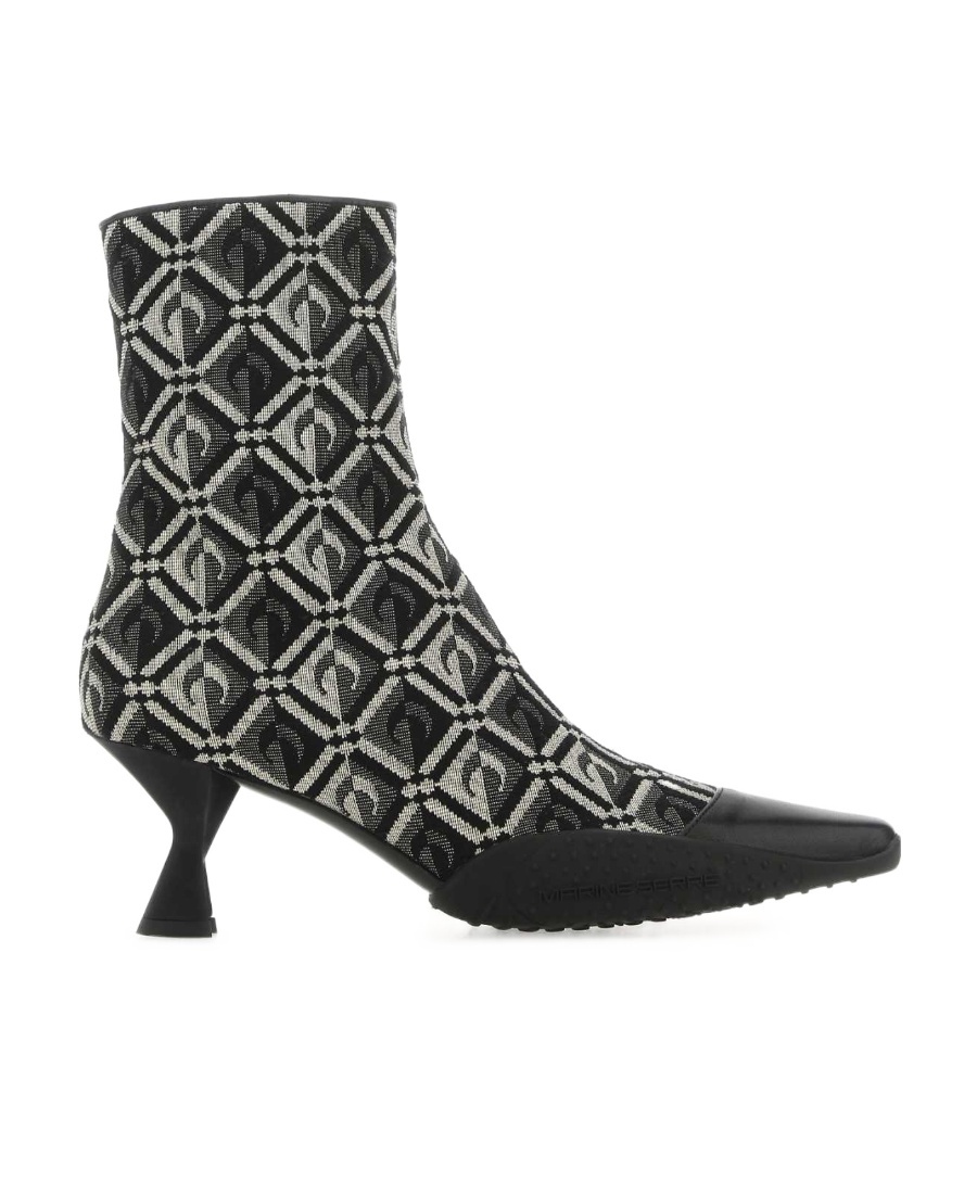 Shop Marine Serre Moon Diamant Ankle Boots In Black