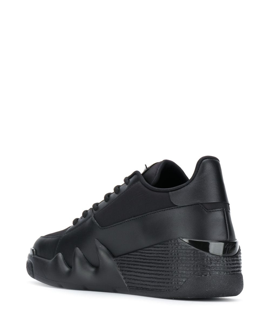Shop Giuseppe Zanotti Black Lace-up Casual Sneakers