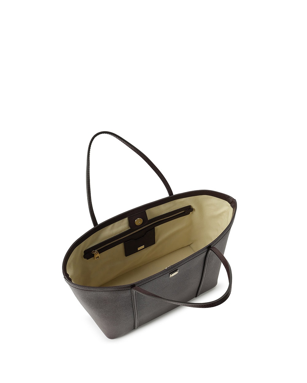 Dolce & Gabbana Logo Details Handbag In Black