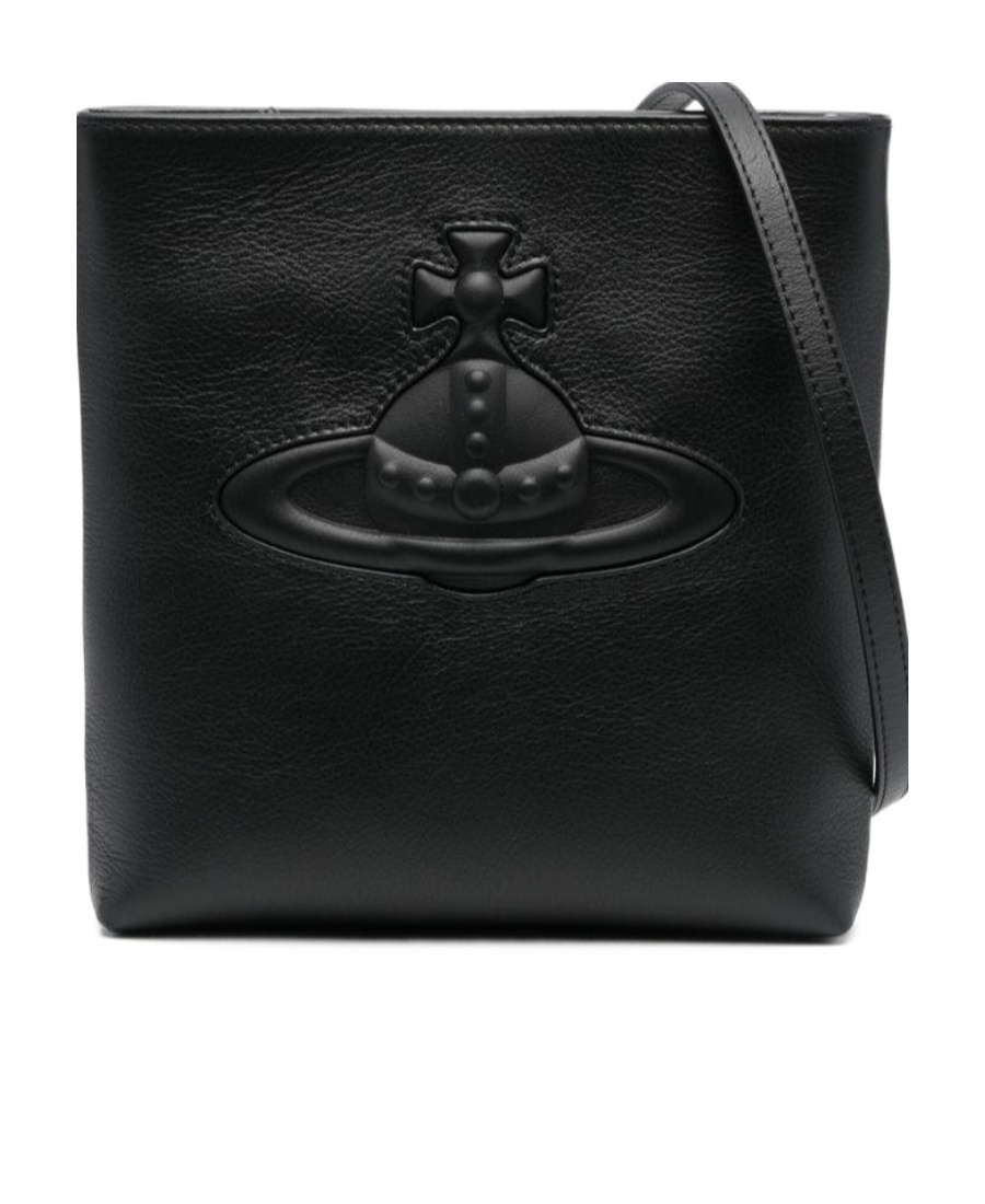 Vivienne Westwood Logo Shoulder Bag In Black